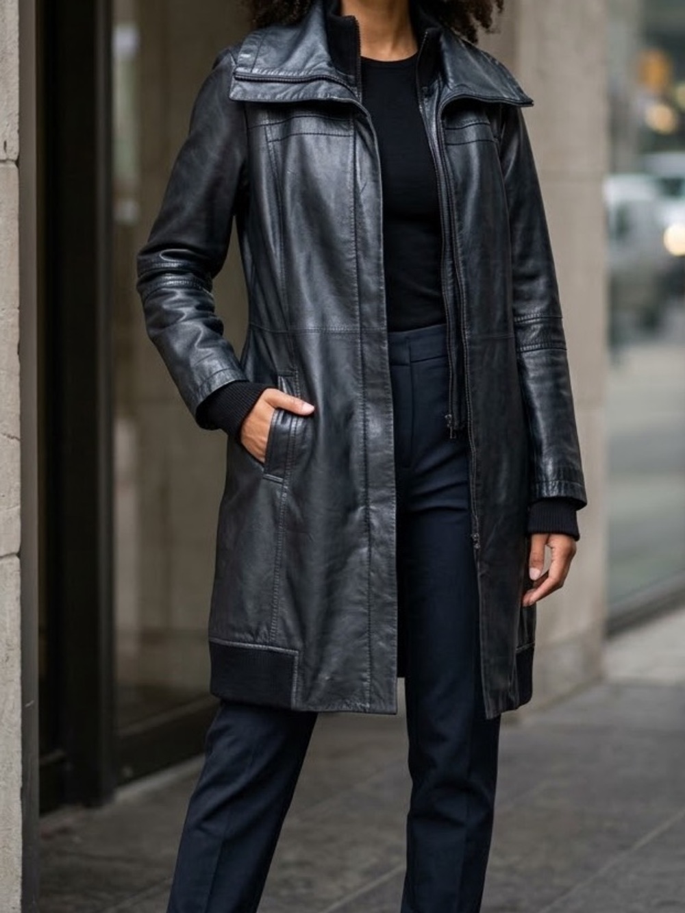 Danier Leather Coat with Removable Lining